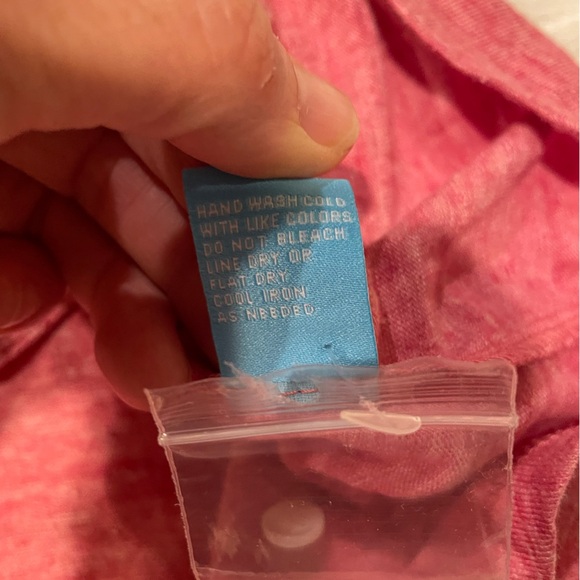 New J McLaughlin Brynn Linen Berry Red Button-Up Shirt XL - Picture 8 of 11